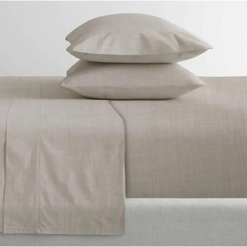 EARTHING GROUNDING BEIGE SHEET SET W/ 2 PILLOWCASES 98% COTTON 2% SILVER QUEEN